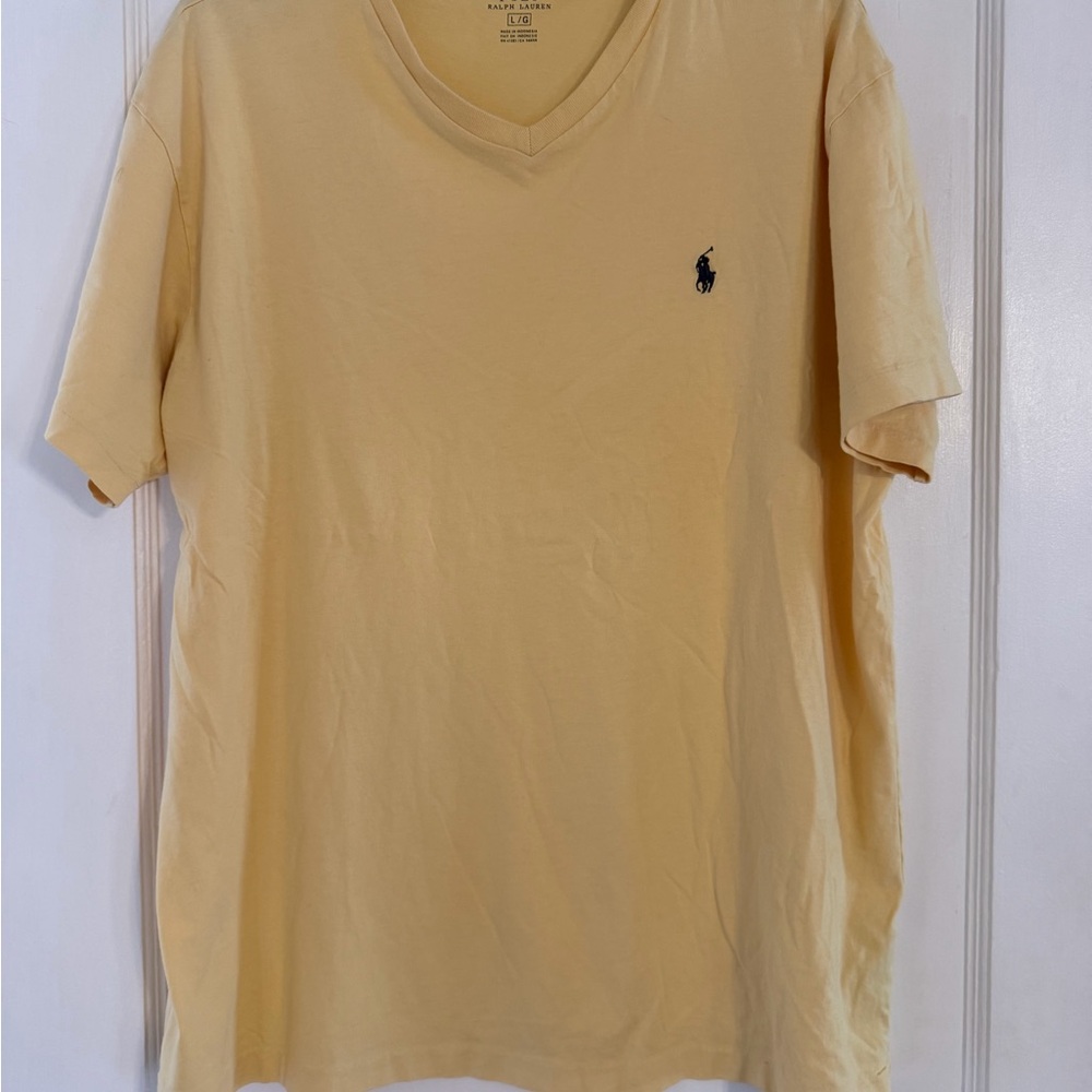 Polo by Ralph Lauren Men's yellow V-Neck T-Shirt